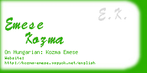 emese kozma business card